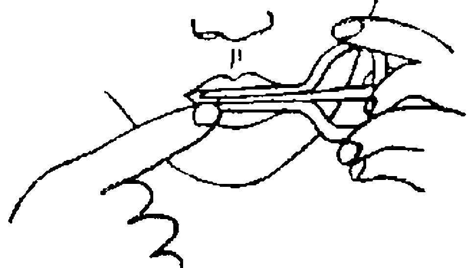 Spielhaltung der Maultrommel